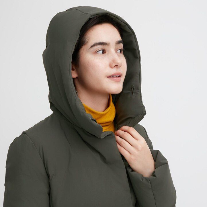chaquetas de plumón sin costuras uniqlo para mujer color negro