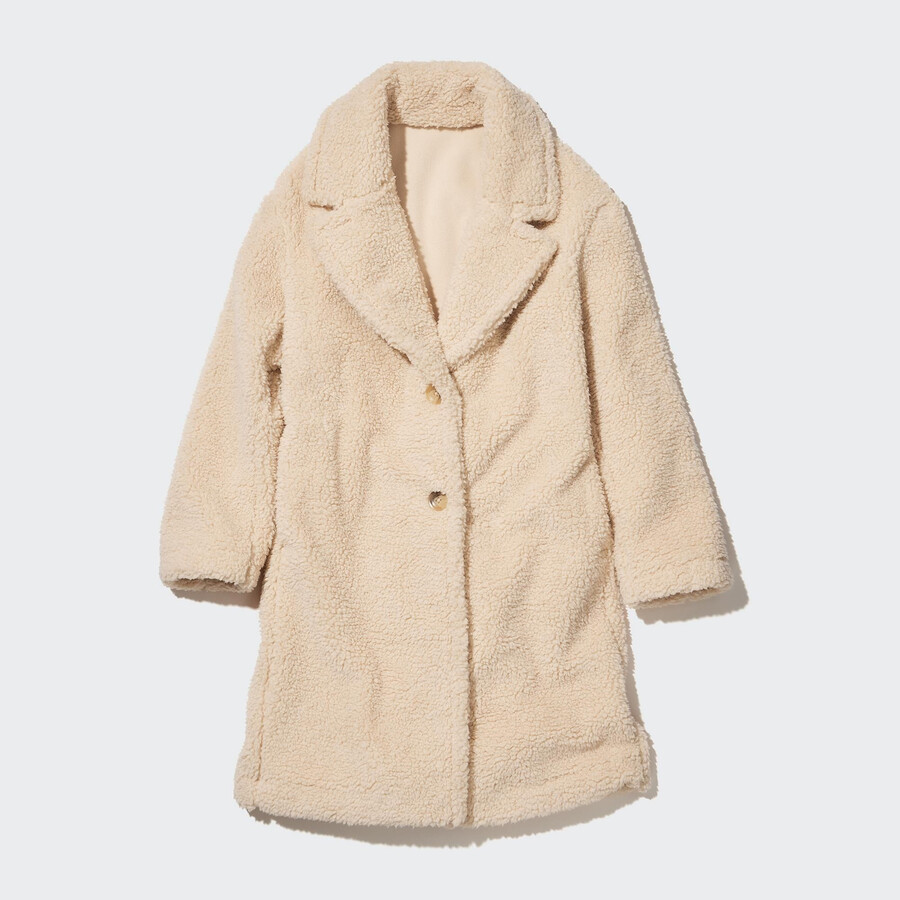 chaquetas cortavientos de forro polar beige para mujer de uniqlo