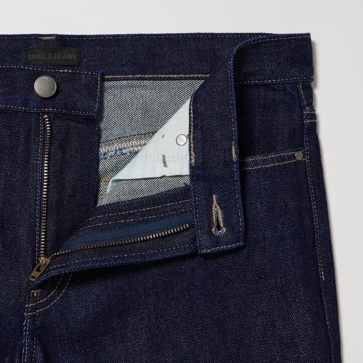 vaqueros holgados de tiro bajo uniqlo para mujer en azul