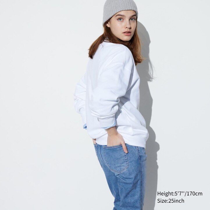 vaqueros ajustados de pierna recta y largo hasta el tobillo uniqlo para mujer color azul marino
