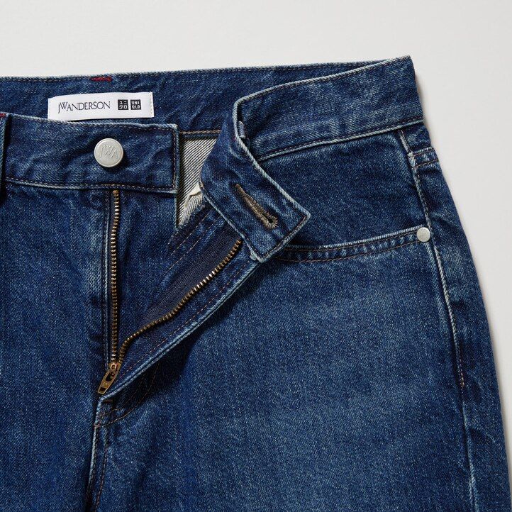 vaqueros ajustados de pierna recta uniqlo para mujer color gris oscuro