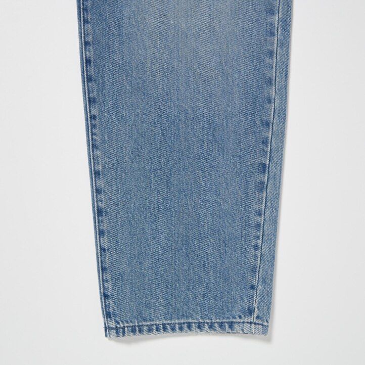 vaqueros uniqlo de pierna ancha y corte cónico para mujer color gris