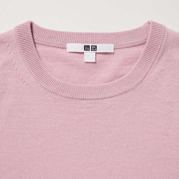 suéteres de cuello redondo uniqlo 100 merino extrafino para mujer color azul
