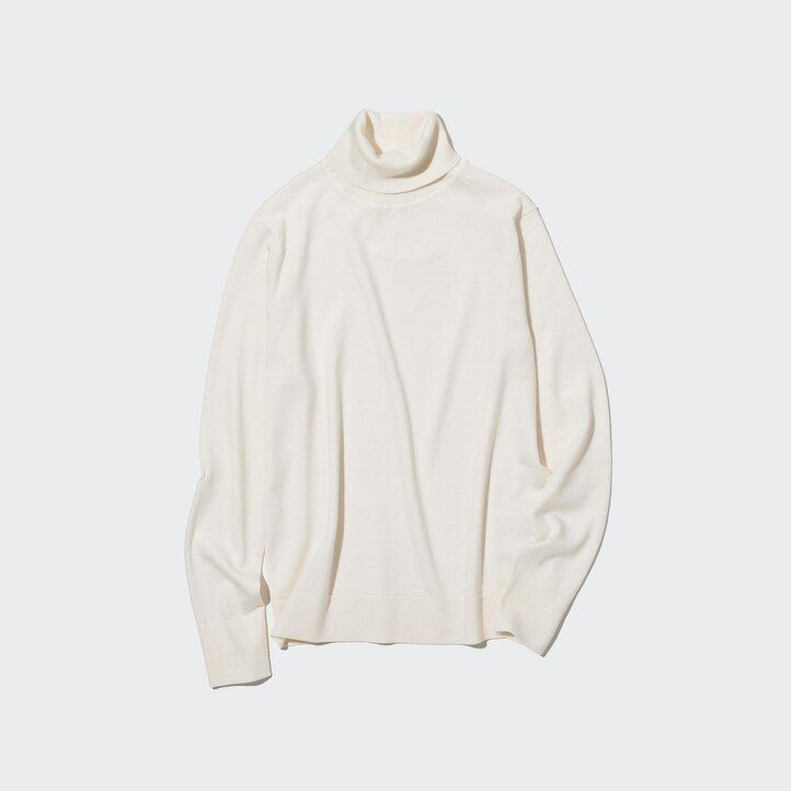jerséis de mujer uniqlo naranjas de merino extrafino 100
