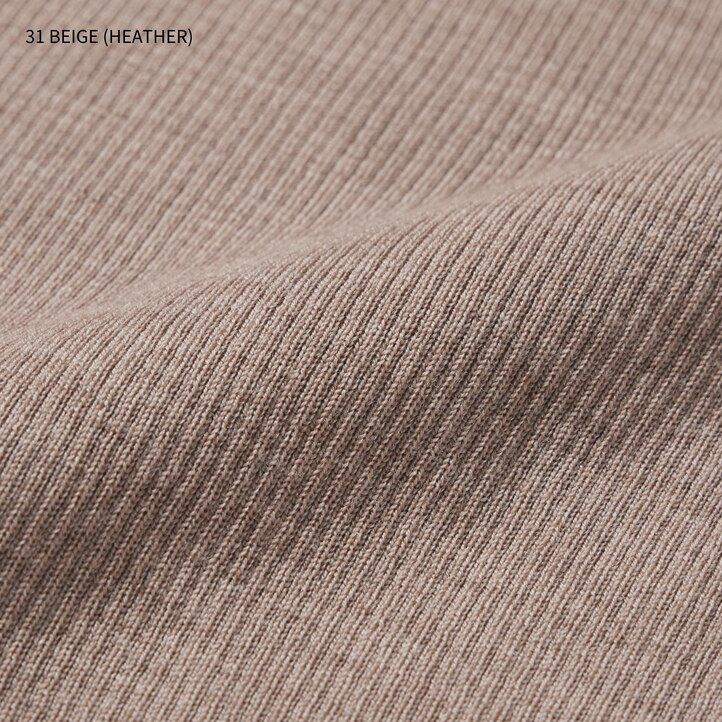 suéteres de canalé de merino extrafino 100 uniqlo para mujer morados