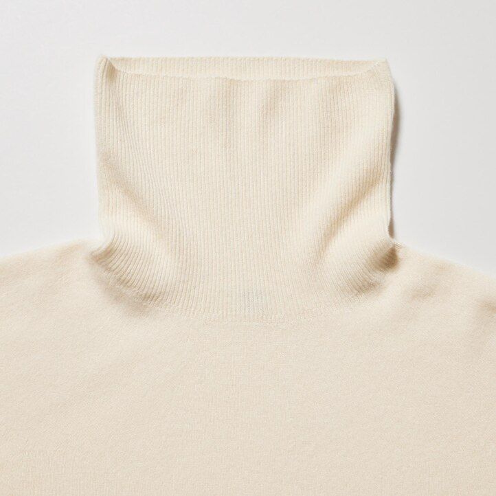 suéteres sin costuras de punto 3d uniqlo 100pctshmere para mujer color azul marino