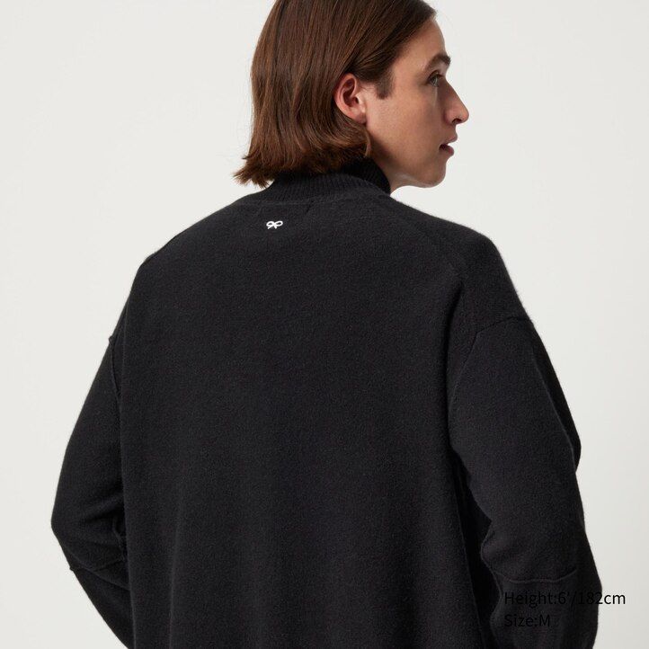 suéteres de cuello alto uniqlo 100pctshmere para mujer negros