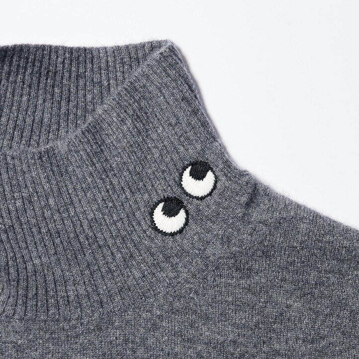 suéteres de cuello alto uniqlo 100pctshmere para mujer negros