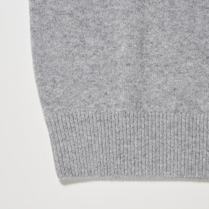 suéteres de cuello redondo de lana de cordero premium uniqlo verdes para mujer