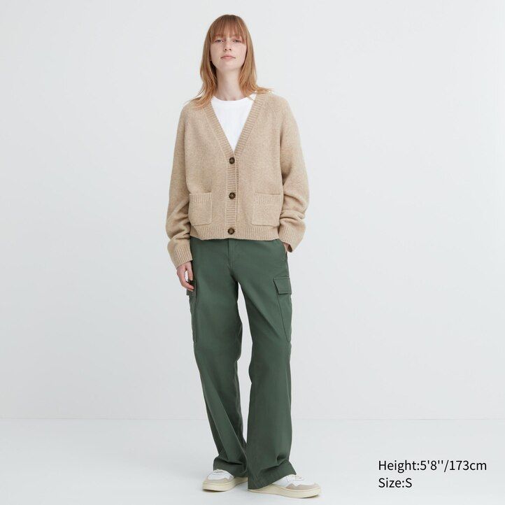 suéteres de hilo souffle de uniqlo para mujer color rojo