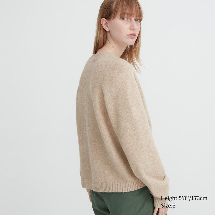 suéteres de hilo souffle de uniqlo para mujer color rojo