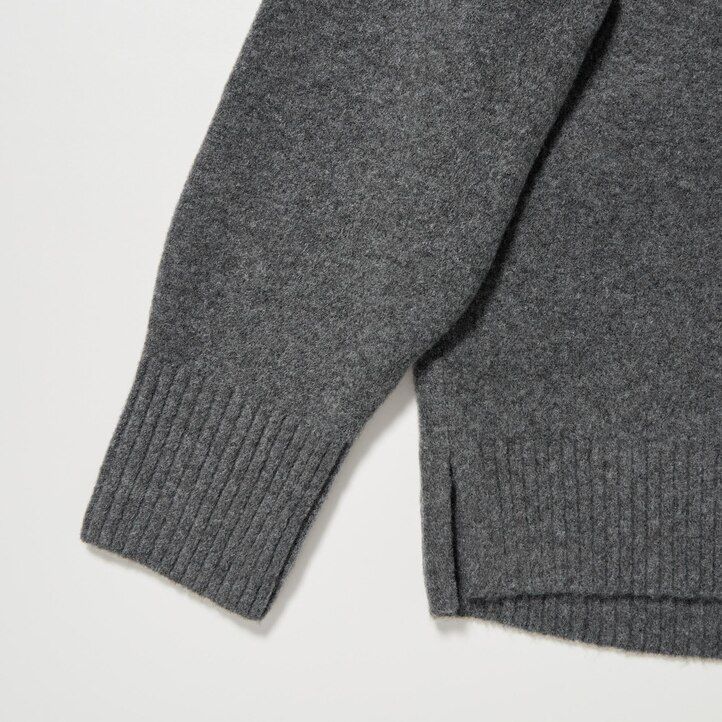 suéteres de cuello alto de hilo soufflé uniqlo verdes para mujer