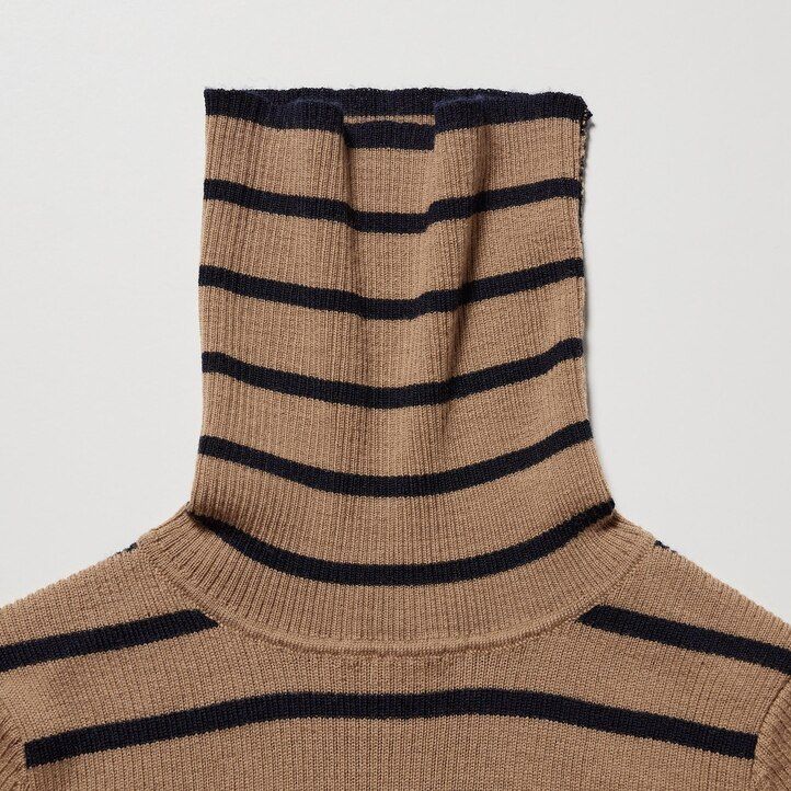 suéteres uniqlo blancos de canalé de merino extrafino 100 para mujer