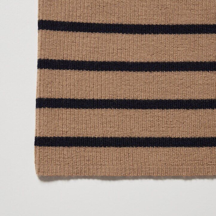 suéteres uniqlo blancos de canalé de merino extrafino 100 para mujer