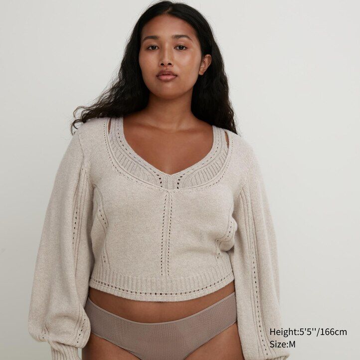 suéteres de punto 3d acanalados sin costuras uniqlo para mujer gris oscuro