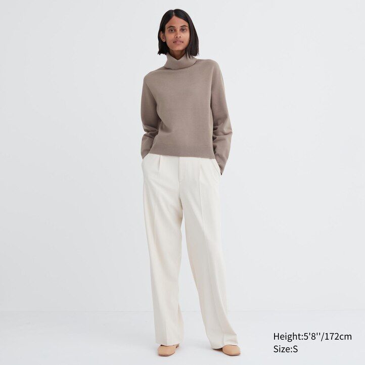 jerséis uniqlo 3d knit seamless souffle yarn para mujer en beige