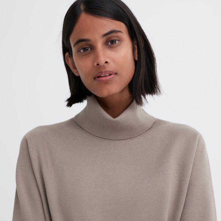 jerséis uniqlo 3d knit seamless souffle yarn para mujer en beige