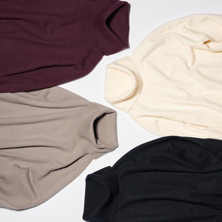 jerséis uniqlo 3d knit seamless souffle yarn para mujer en beige