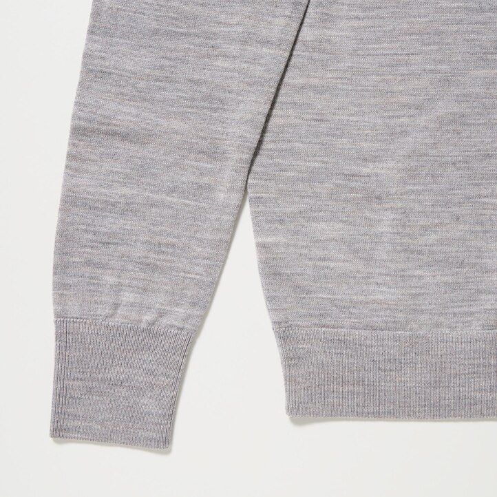 suéteres de cuello redondo uniqlo 100 merino extrafino para mujer color rojo