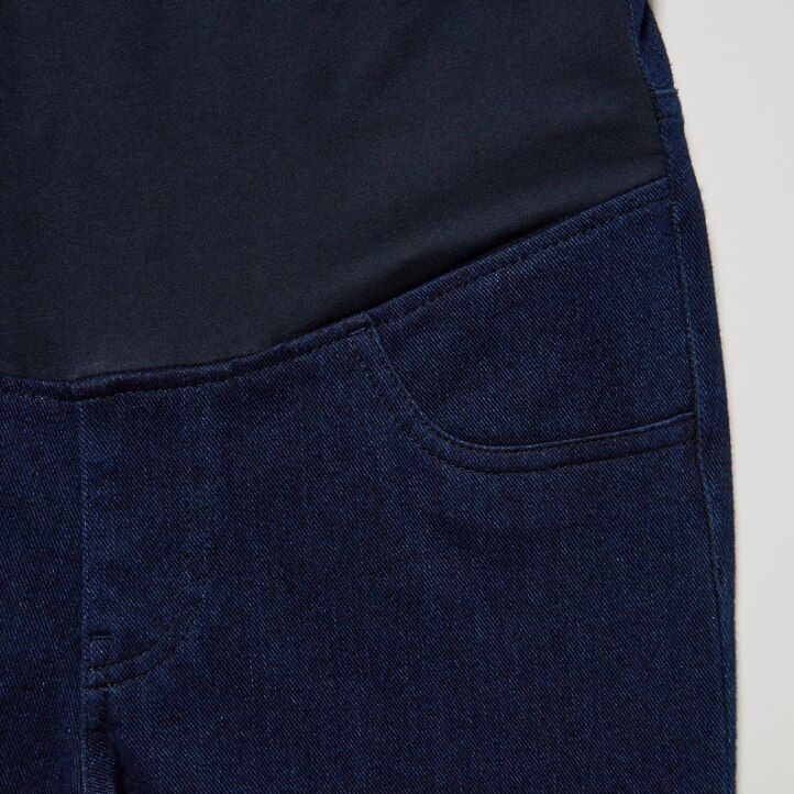 ropa de maternidad de mezclilla ultraelástica uniqlo para mujer en azul