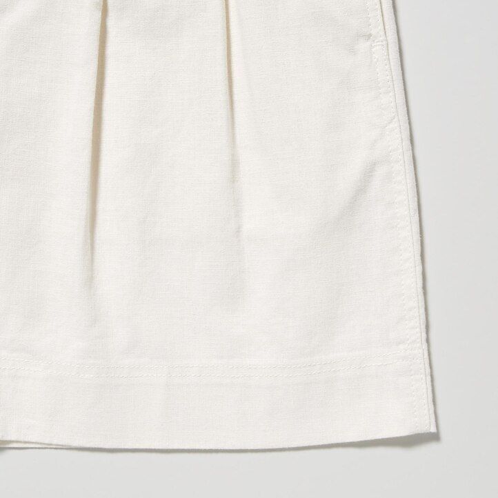 pantalones cortos de lino y algodón uniqlo para mujer en beige