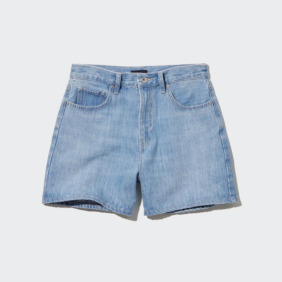 pantalones cortos vaqueros uniqlo para mujer en azul