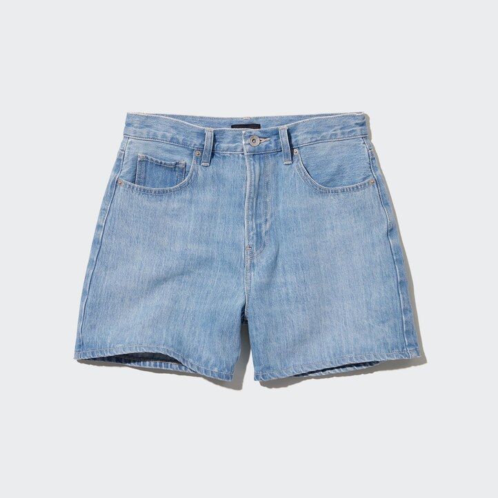 pantalones cortos vaqueros uniqlo para mujer en azul