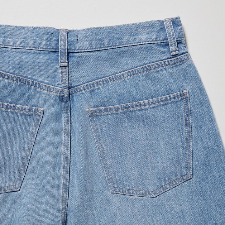 pantalones cortos vaqueros uniqlo para mujer en azul
