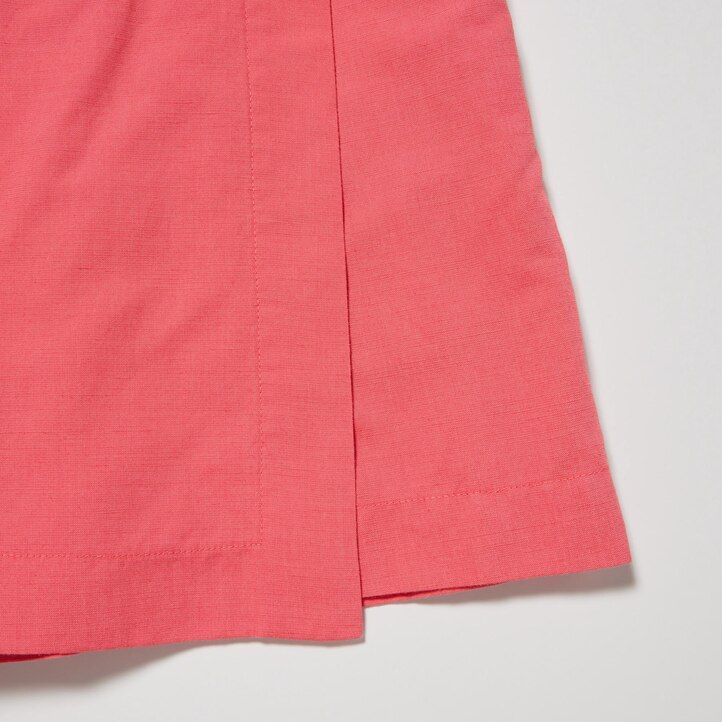 falda pantalón de mezcla de lino uniqlo rosa para mujer