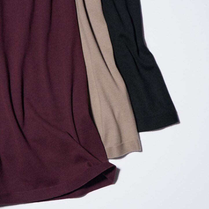 faldas uniqlo de punto 3d sin costuras para mujer color beige