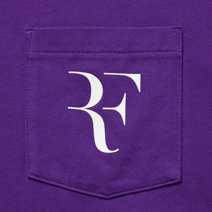 camisetas moradas con el logo roger federer rf de uniqlo para mujer