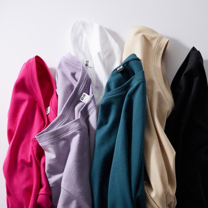 camisetas de mujer uniqlo 100 algodón supima con cuello redondo y mangas cortas color verde