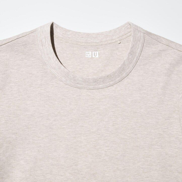 camisetas marrones uniqlo u con cuello redondo y mangas para mujer