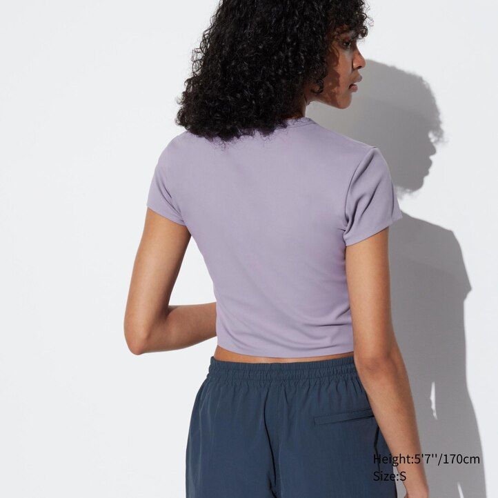 camiseta corta ultra suave uniqlo airism blanca para mujer