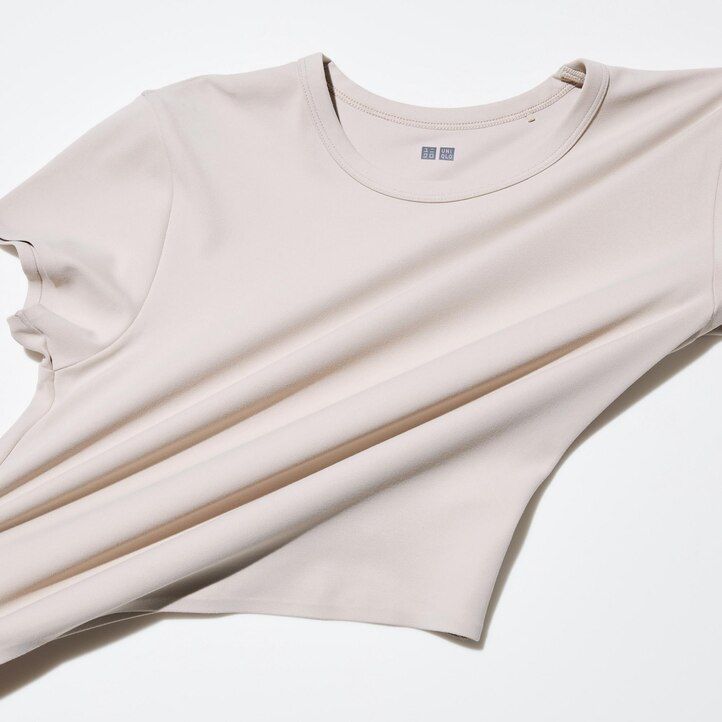 camiseta corta ultra suave uniqlo airism blanca para mujer