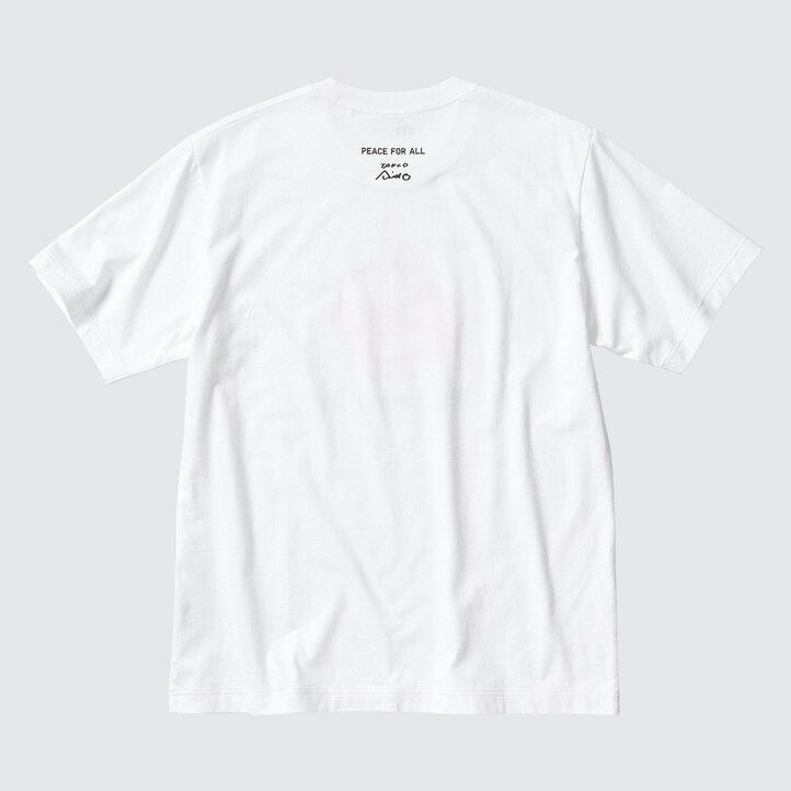 camisetas blancas uniqlo peace for all graphic tadao ando para mujer