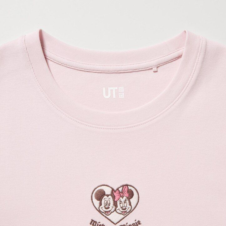 camisetas rosas con estampado disney mini ut para mujer de uniqlo