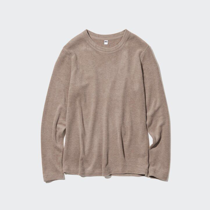 camiseta térmica de cuello redondo y manga corta uniqlo heattech para mujer color verde