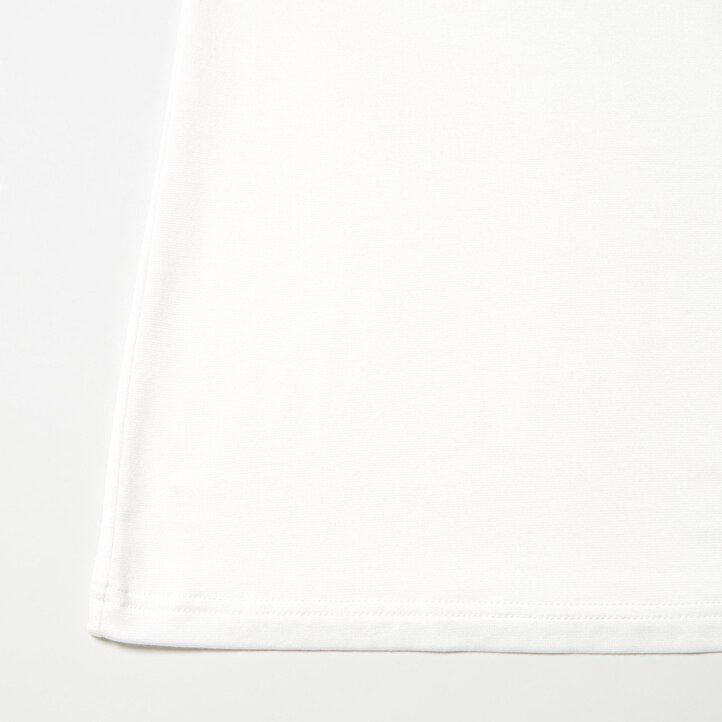 camiseta térmica uniqlo heattech con cuello redondo y mangas para mujer color blanco