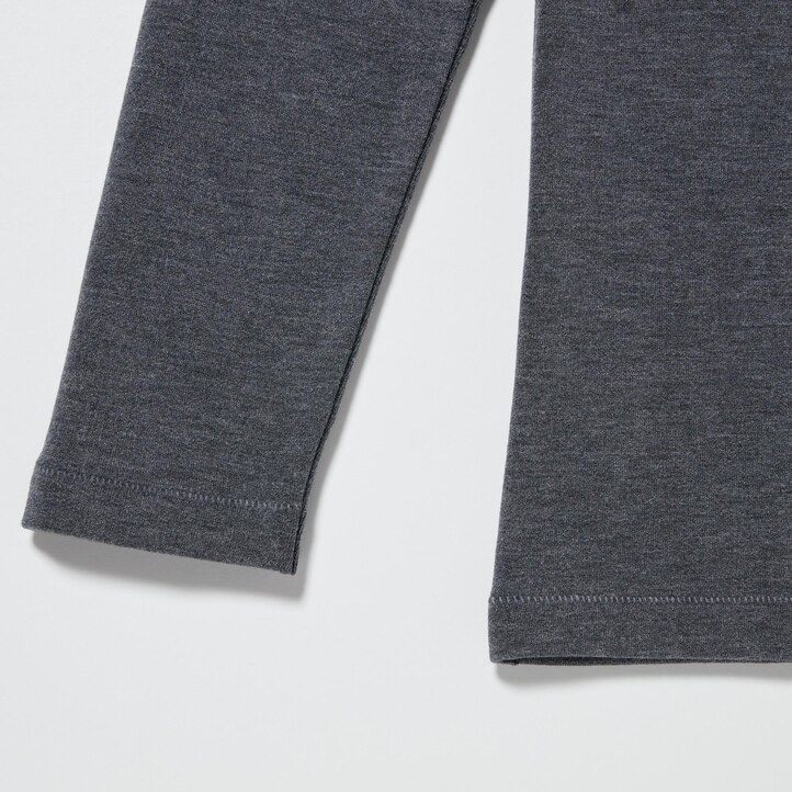 camisetas térmicas uniqlo heattech ultra warm con cuello redondo y mangas para mujer