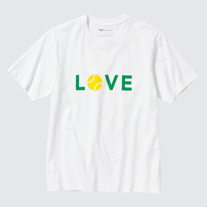 camisetas blancas para mujer uniqlo peace for all graphic roger federer