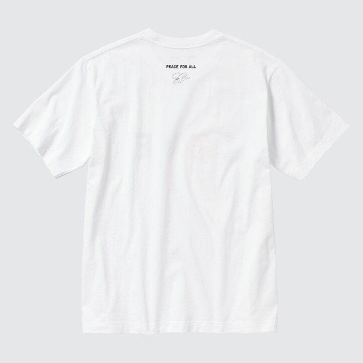 camisetas blancas para mujer uniqlo peace for all graphic roger federer
