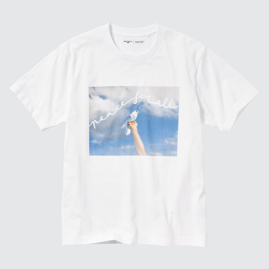 camisetas uniqlo peace for all graphic cristina de middel para mujer blancas