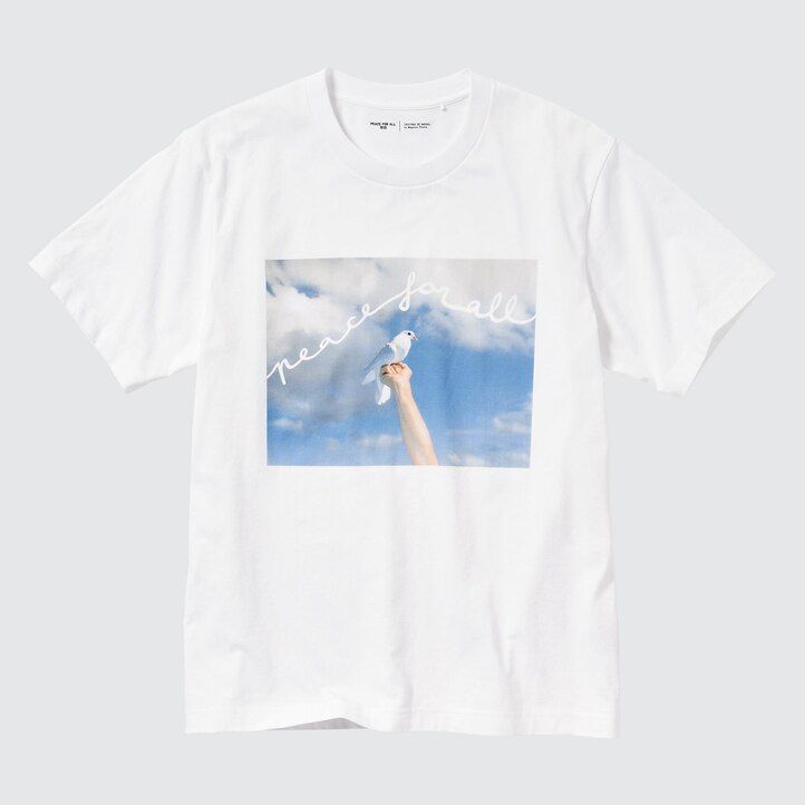 camisetas uniqlo peace for all graphic cristina de middel para mujer blancas