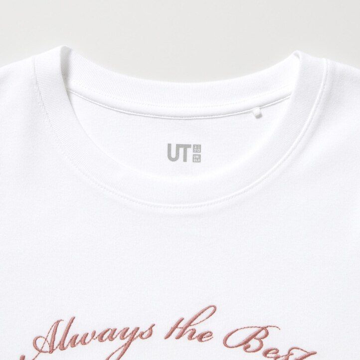 camisetas blancas con gráficos uniqlo disney collection mini ut para mujer