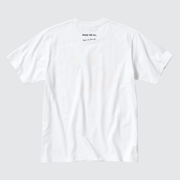 camisetas blancas uniqlo peace for all graphic ines de la fressange para mujer