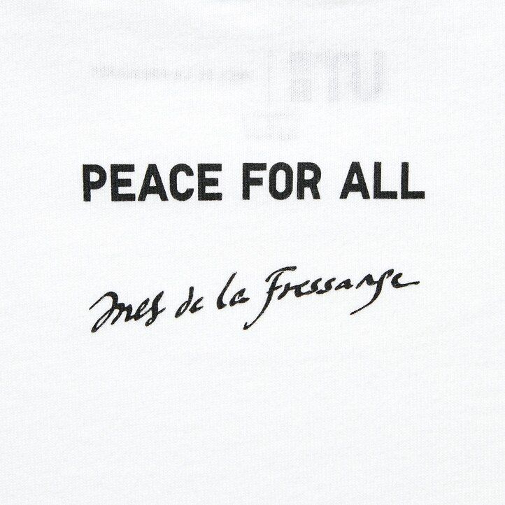 camisetas blancas uniqlo peace for all graphic ines de la fressange para mujer
