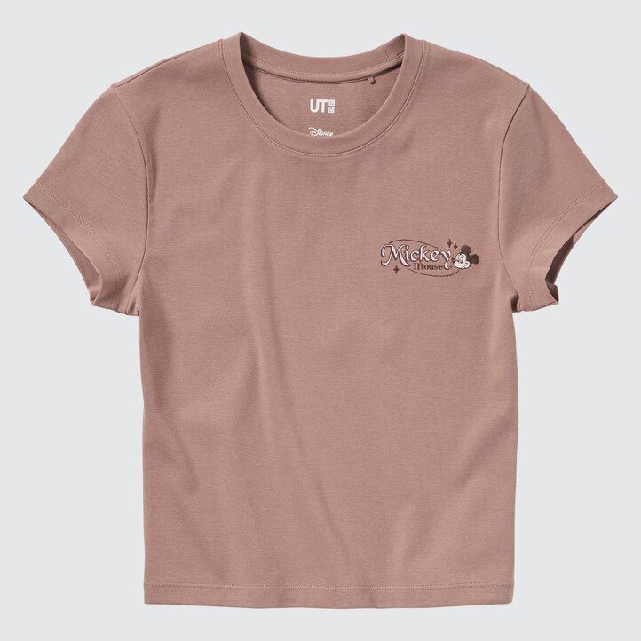 camisetas estampadas uniqlo disney collection mini ut para mujer color marrón