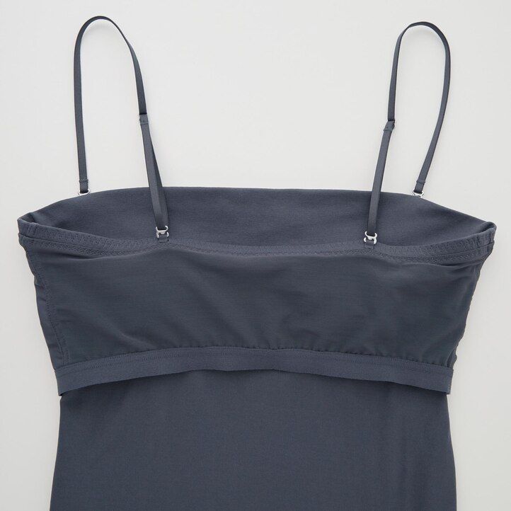 camisetas de tubo cortas de algodón uniqlo airism para mujer en gris