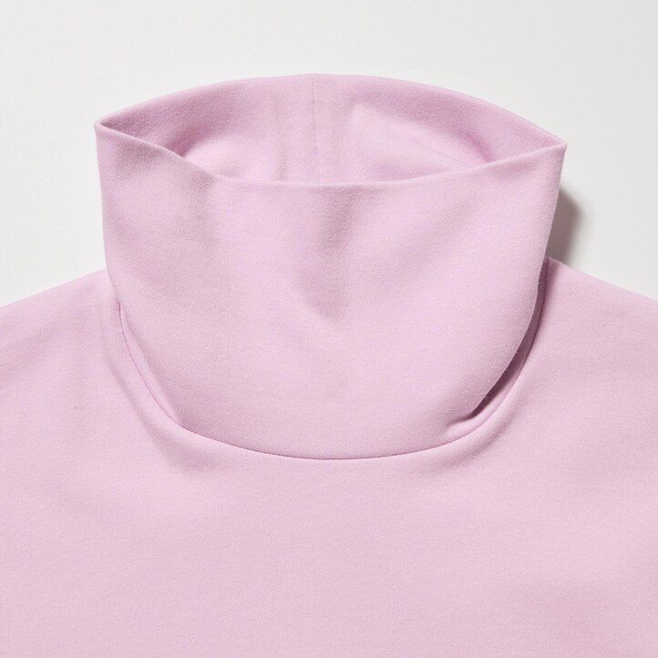 camisetas uniqlo negras de algodón liso con mangas elásticas para mujer